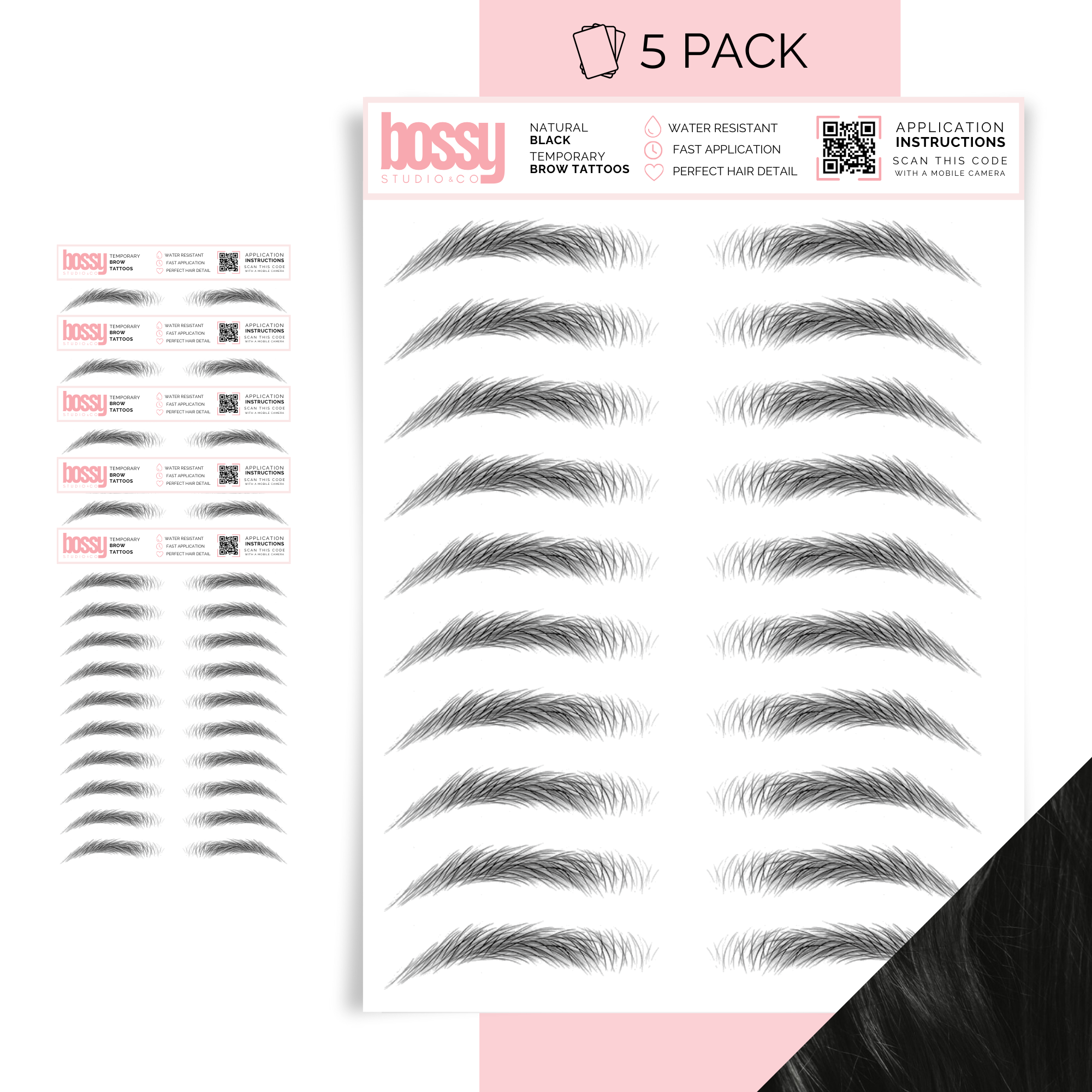 Temporary Brow Tattoo 10 Packs