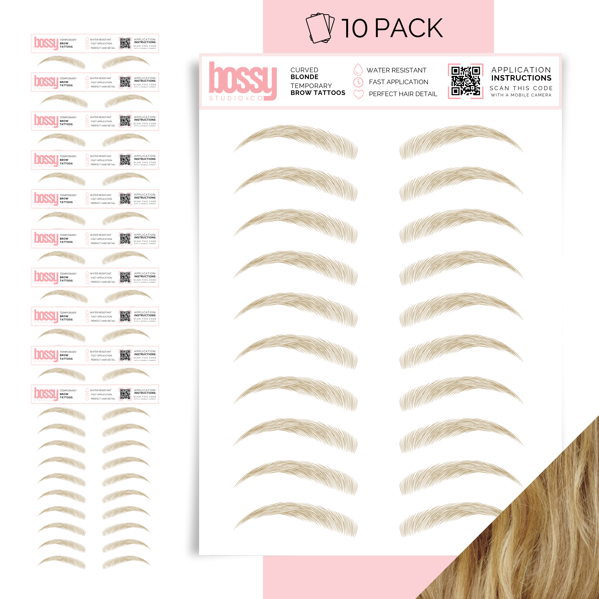 Temporary Brow Tattoo 10 Packs