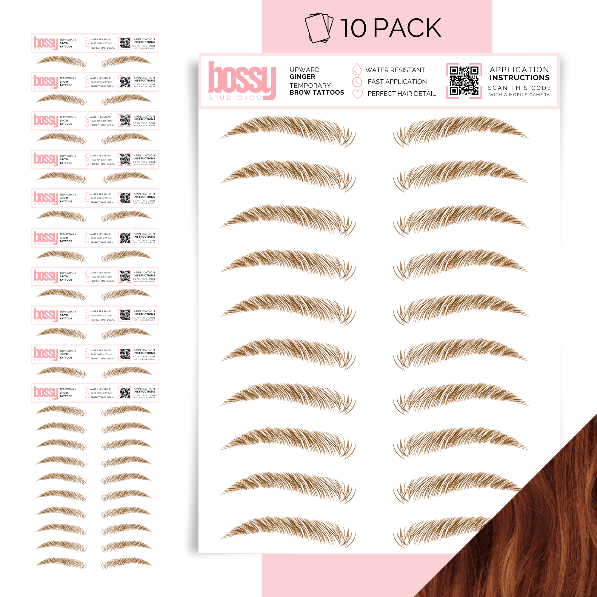 Temporary Brow Tattoo 10 Packs