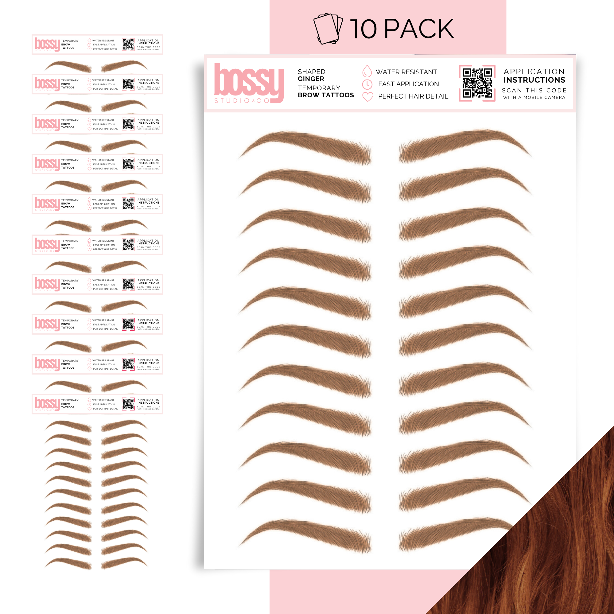 Temporary Brow Tattoo 10 Packs