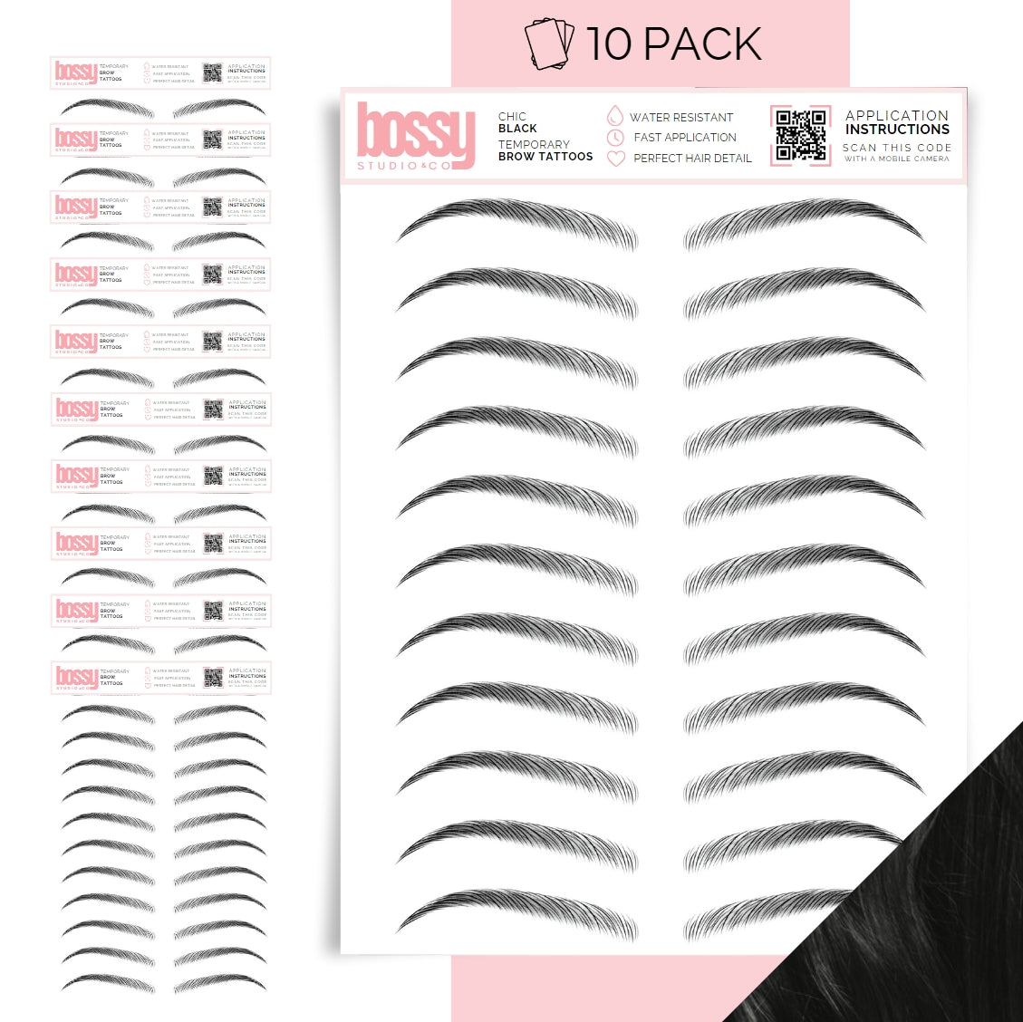 Temporary Brow Tattoo 10 Packs