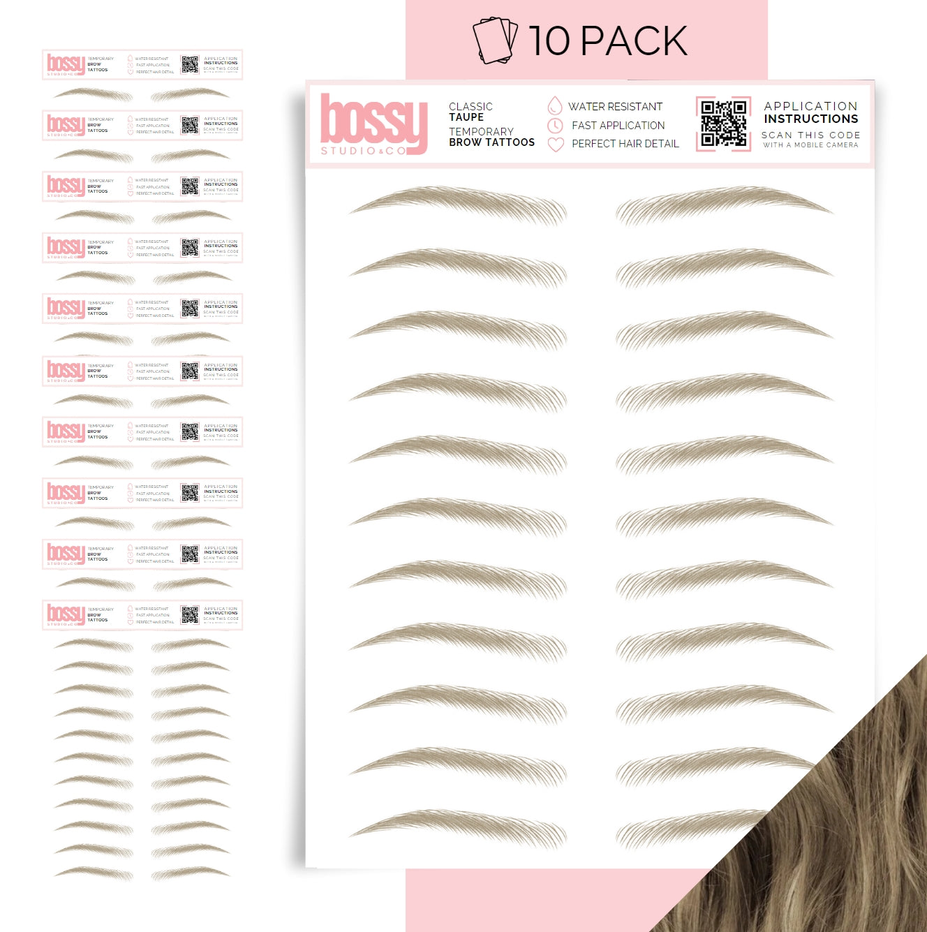 Temporary Brow Tattoo 10 Packs