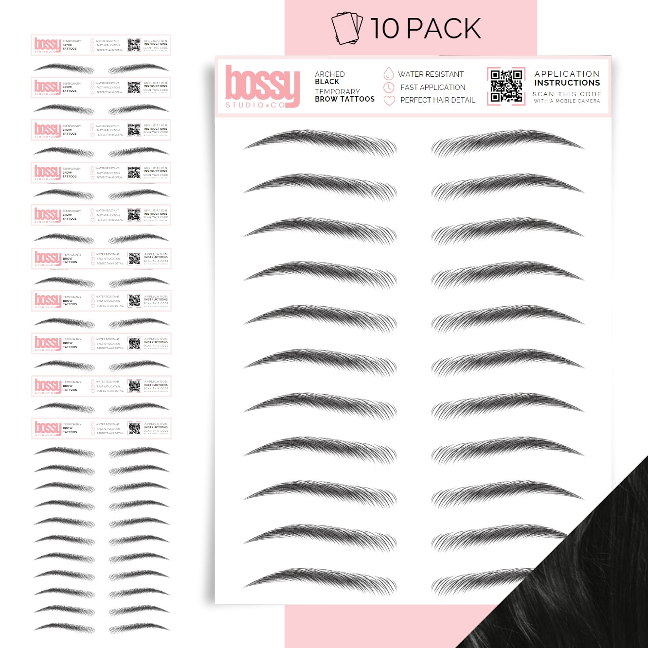 Temporary Brow Tattoo 10 Packs