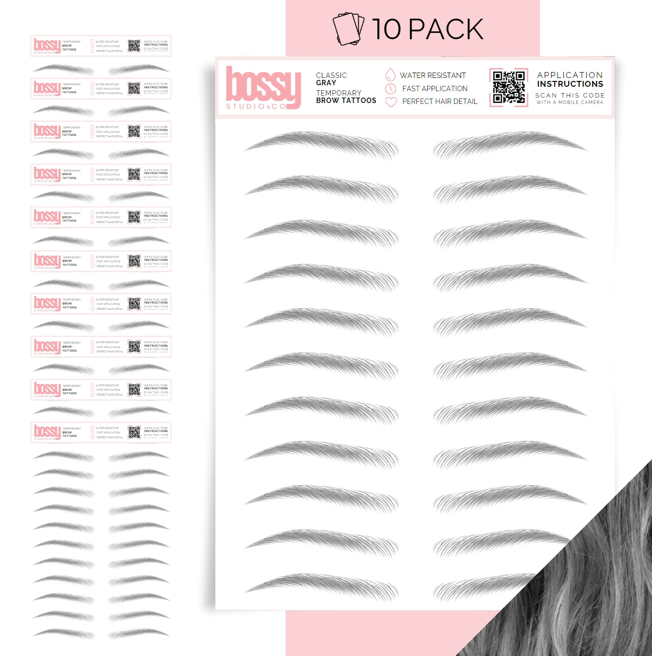 Temporary Brow Tattoo 10 Packs