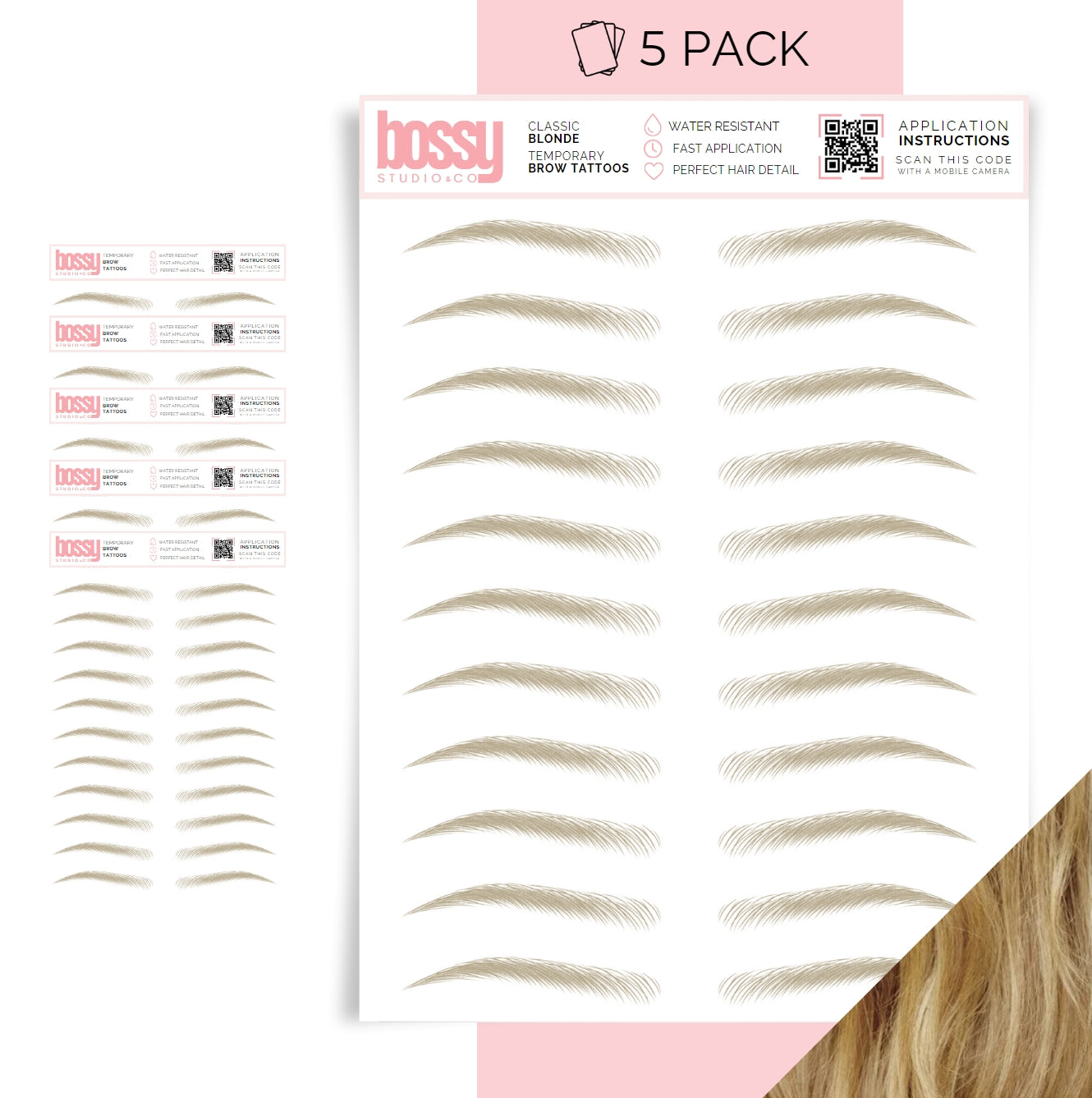 Temporary Brow Tattoo 5 Packs