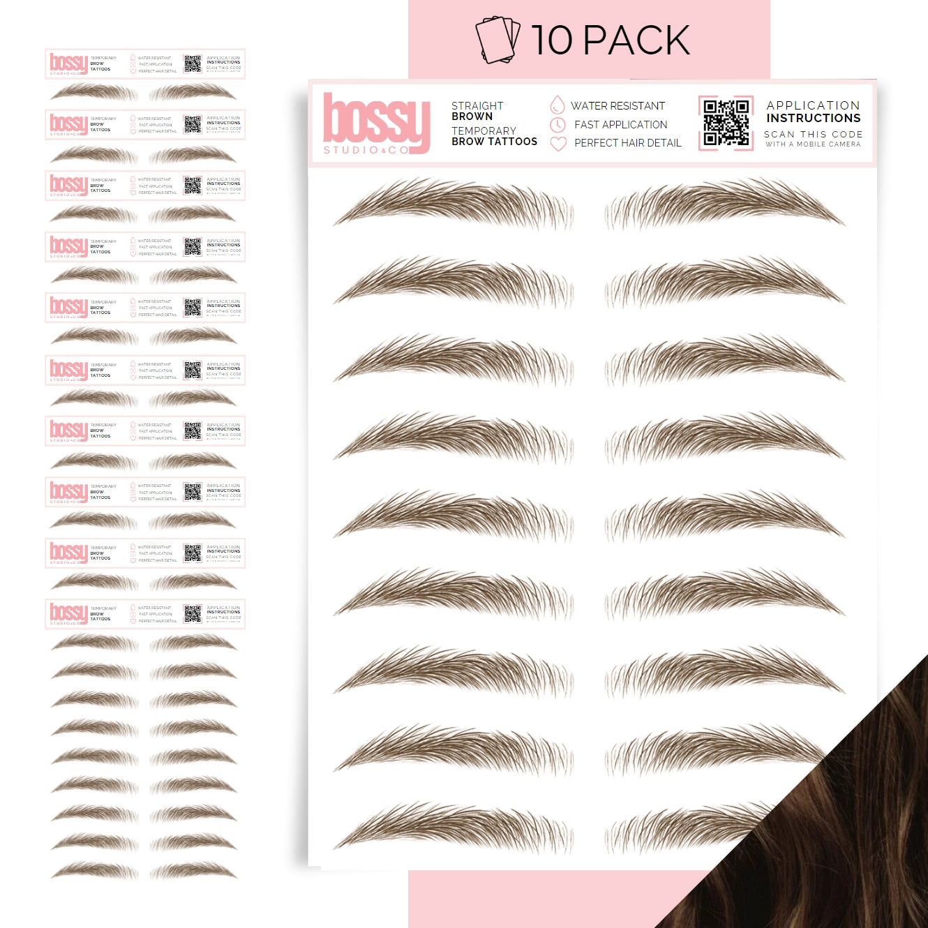 Temporary Brow Tattoo 10 Packs